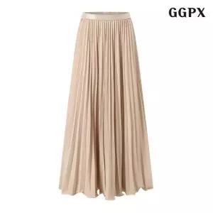 페미닌 플리츠 주름 롱 스커트 (GPCWH007D)