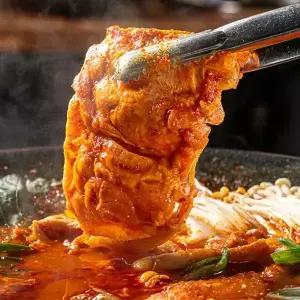 [닭곱전골] 100%국내산 닭갈비 곱창전골 / 닭내장탕/ 매콤한 맛 (1.3kg), 캠핑요리밀키트, 술안주