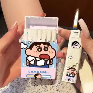  짱구는 못말려 짱구 담배 케이스 라이터 세트 얇은담배 굵은담배 캐릭터 굿즈