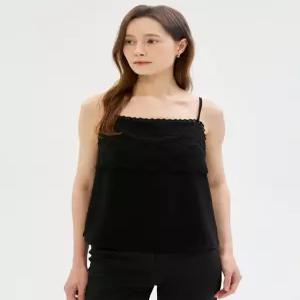 질스튜어트 뉴욕 여성 25SS 블랙 레이스장식 민소매블라우스 JSBL5B620BK