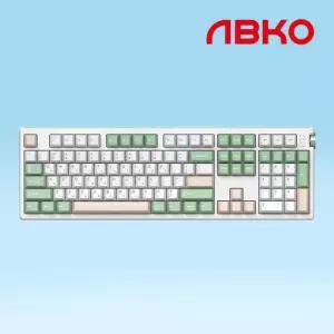 앱코 A108K 3모드 퀵스압 유무선 기계식 키보드 말차그린 벚꽃축