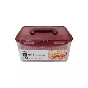 밀폐용기 3.6L(핸들형)누름판 김치보관용기 김장용품 발효숙성용기 장아찌통 기획상품 김치통 신상 김치냉