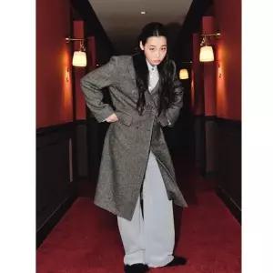 [롯데백화점]씨씨콜렉트 헤링본 플랩 포켓 더블 롱코트 C254MSG174