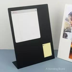a4 스탠딩 보드 철제 자석 미니 스틸 스탠딩 보드 메모판 게시판 메뉴판 홍보물 탁상용 스탠드 안내문