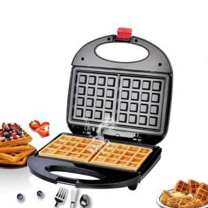 750W 논스틱 전기 와플 주방 요리 샌드위치 프레스 아침 메이커 기계 가전
