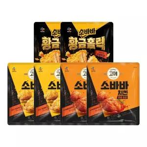 CJ제일제당 고메 소바바 순살치킨  240g x6개 (소이허니 2개 + 양념 2개 + 황홀순살 2개)
