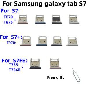 SIM 카드 SD 어댑터 트레이 칩 슬롯 서랍 거치대, 삼성 갤럭시 탭 S7/FE/S7 + 플러스 SM-T870 T875 T970 T735 T736