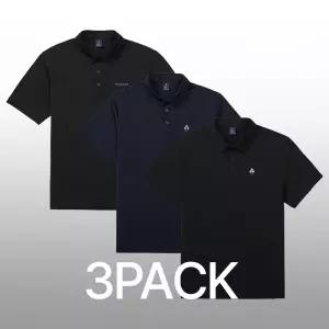 [3PACK] 몽벨 남성 퍼포먼스 카라 반팔 티셔츠
