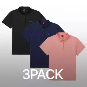 [3PACK] 몽벨 여성 퍼포먼스 카라 반팔 티셔츠