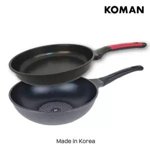 [T쇼페] 코맨 블랙 gas 프라이팬 28cm + gas 궁중팬 28cm 세트