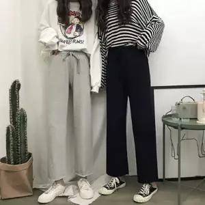 여성 9부 팬츠 데일리 루즈핏 캐주얼 밴딩 바지 와이드 일자 트레이닝복 트레이닝 이지웨어 라운지 운동복