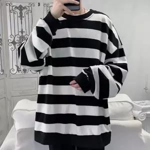 남성 스트라이프 긴팔 1P 봄가을 단가라 기본 티셔츠