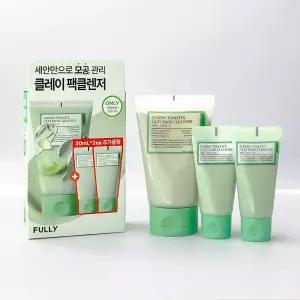 풀리 비건 그린 토마토 클레이 팩 클렌저 120ml+30ml+30ml 기획