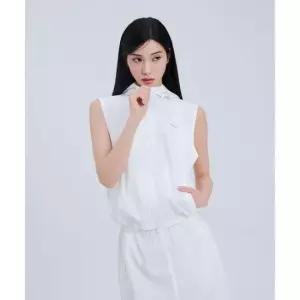 디스커버리 DISCOVERY EXPEDITION 여성 프레시벤트 경량 우븐 트레이닝 후드 베스트 WHITE 234514