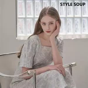 [T쇼페] SOUP(숲) 스퀘어 네크라인 벨티드 원피스 (SB4OPE1)