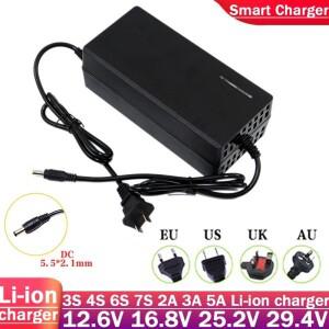 12.6V 16.8V 25.2V 29.4V 리튬 배터리 1A 2A 3A 5A 충전기  3S 4S 6S 7S 팩에 적합
