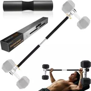 MARCHMARS 덤벨 바벨 컨버터 바 세트 홈 헬스장용 조절식 BowFlex 올 스틸 등 대부분의 호환되며 최대
