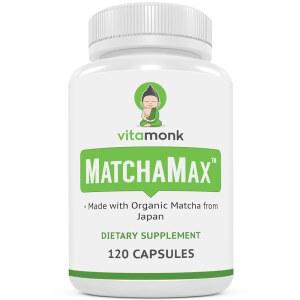MATCHAMAX 일본산 말차 캡슐 - 부드러운 선과 같은 에너지와 자연스러운 기분을 위한 순수 녹차 알약 제가 함유된 보충제 120ct