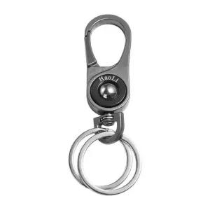 아연 합금 티타늄 Carabiner 키 클립 비즈니스 스타일 전기 도금 자동차 체인 연마 방지
