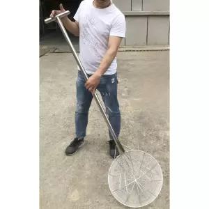 스텐 소쿠리 대형 장대 채망 건지기 산업용 뜰채 스덴
