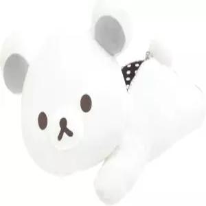 산엑스(San­X) 리락쿠마 BASIC RILAKKUMA MONO CHROME 모치모치 엎드린 인형 MV7450 H26×W27×D42cm