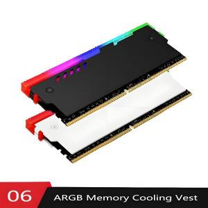 데스크탑 컴퓨터 램 방열판 ARGB DDR5 DDR4 DDR3 DDR2 범용 메모리 방열판 주소 지정 가능 블랙/화이트 2개