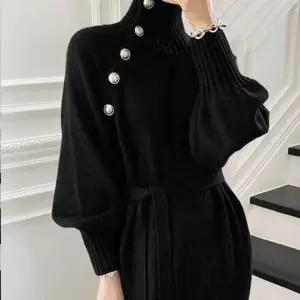 [하프클럽/]니트 터틀넥 롱 원피스 폴라 dresses