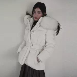 요크 다이아퀼팅자수 벨티드 구스 다운점퍼 ER4WD001
