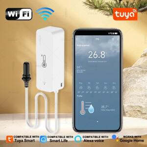 외부 프로브가  Tuya WiFi 온도 습도 센서 무선 앱 모니터 냉장고 어항용