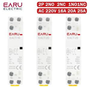 2P 16A 20A 25A 1NO 1NC 2NO 2NC AC 220V 5060Hz Din 레일 장착형 가정용 모듈형 접촉기스마트 홈 하우스