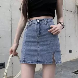 [라일리여성의류] Rly 활동성좋은 속바지 데님 미니스커트 여성치마바지