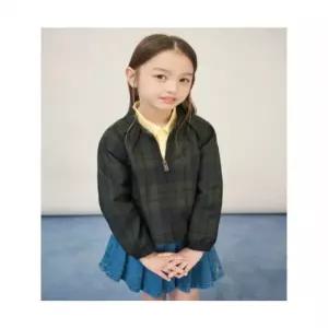 빈폴 키즈 Reedition 프리미엄 체크 바람막이 점퍼 그린 (BI5839G01M) (