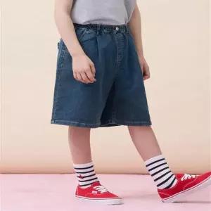 빈폴 키즈 Essential 쿨데님 반바지 블루 (BI6325UE2P) 2P 611026