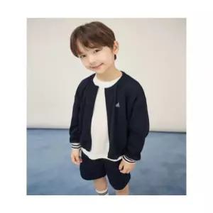 빈폴 키즈 집업 자켓 & 반바지 & 반소매 3PCS 상하세트 네이비 (BI5741U01R