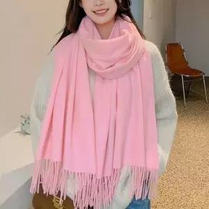 [룽스_62]빅사이즈 목도리 넥워머 스카프 머플러 핑크