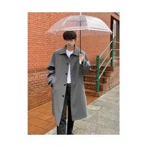 남성 트렌치 봄 가을 칼라 코트 하프기장 트렌디 캐주얼 DUCHI3