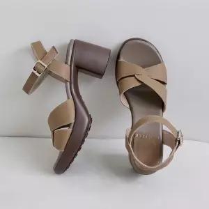 지쎄수제화 천연소가죽 느딘 가보시 샌들 7.5cm