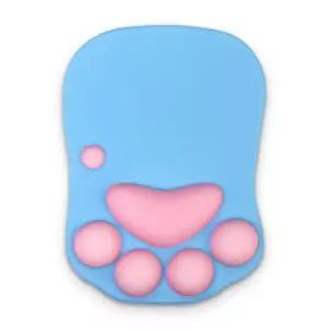 [룽스_63]고양이 패드 발 젤 마우스패드 블루