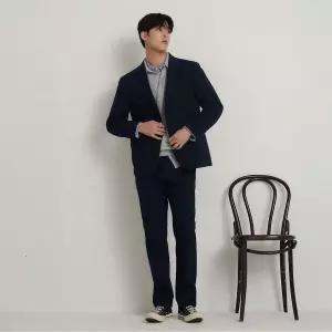 매장정품 BEANPOLE 빈폴 [빈폴] 텍스처 셋업 스탠다드핏 슬랙스 네이비 (BC6221C52R) 1637023