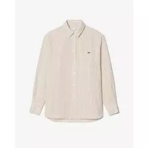 매장정품 LACOSTE 라코스테 브랜드관 (여성) 26SS 린넨 블렌디드 스트라이프 셔츠 CF1429-56G 8GI(아이보리