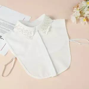 진주 장식 포인트 자수 페이크 카라 OSM-1006799 넥케이프 이너카라 레이어드카라 넥카라