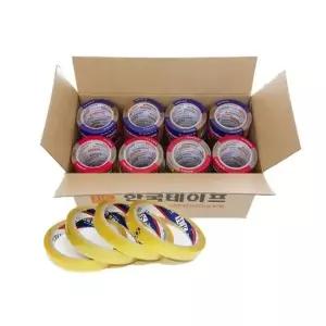 박스포장 OPP 투명 테이프 1박스 12mm 200개입(50P)
