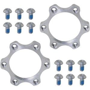 FMHXG 2PCS 자전거 디스크 플랜지 44mm, 12개의 실버 스크류 프리휠 볼트 나사 알루미늄 합금 브레이크 어댑터 포함
