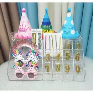 생일초 진열대 아크릴 투명 진열장 거치대 칸막이