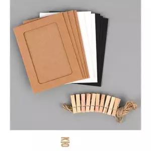 나무집게액자 인테리어 DIY 우드집게 종이액자 (랜덤) 10P (중)X2개