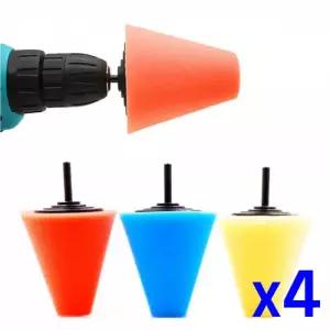 셀프 세차용품 휠 광택 컬러 스폰지 x4개 세차스폰지