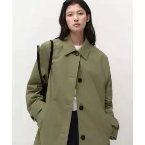 MUSINSA STANDARD WOMAN 우먼즈 싱글 하프 트렌치 코트 [올리브] 173688