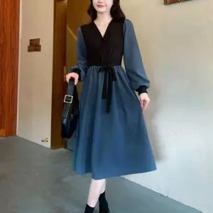 손쉬운 스타일링 끈 일체형 슬림 A라인 여성 롱원피스