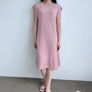 여성 시원한 루즈핏 치마 가벼운 반소매 통 원피스