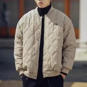 뽀글이점퍼 심플 퀼팅 경량 패딩 디자인 겨울 점퍼 똑딱이